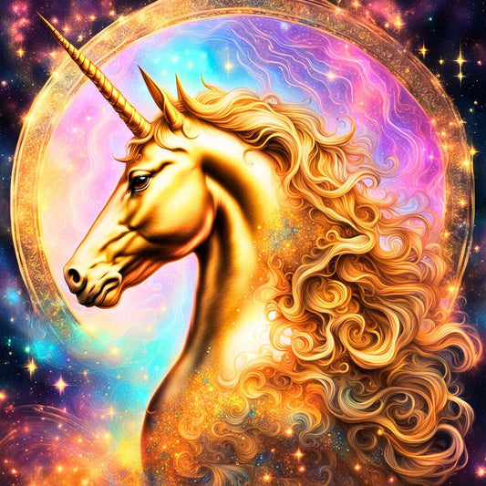 Golden Unicorn Spirit Auelia - Magical Companion of Enchantment & Beauty