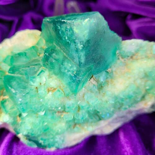 Green Fluorite Crystal Specimen - Enhance Home’s Aura with Natural Energy