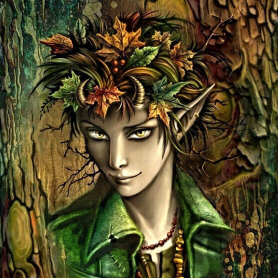 Forest Dryad Spirit Peter - Joy, Music, Good Luck & Vibrant Energy