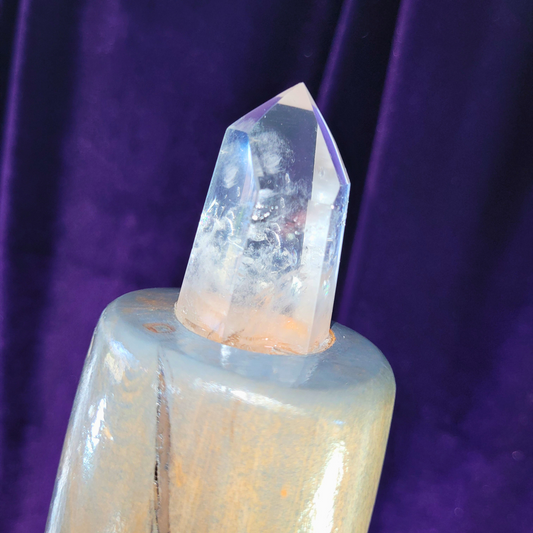 Angels’ Protection Power Staff – Silver Madrone & Angel Quartz, 67.5”