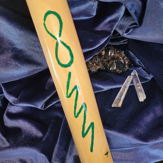 Infinite Power & Prosperity Staff – Madrone, Citrine & Malachite, 64”