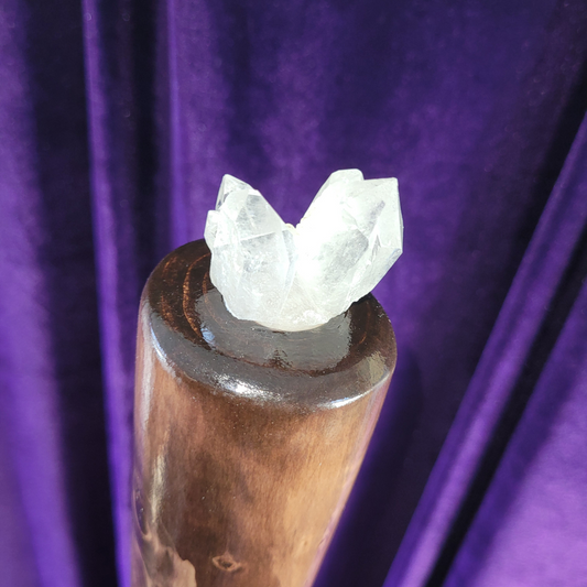 Power of Three Staff with three point crystal top