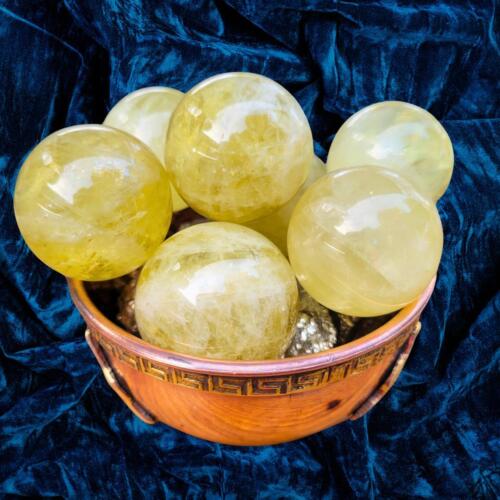 Golden Citrine Healing Orbs - Unlock Divine Guidance & Energy Wisdom