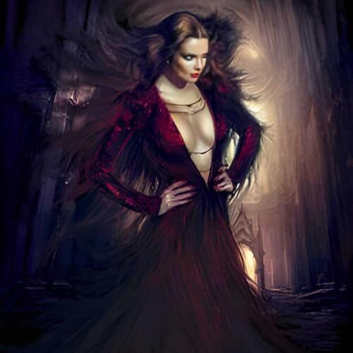 Mistress of the Night, the Vampiress Scarlet of Dark Arts & Immortality