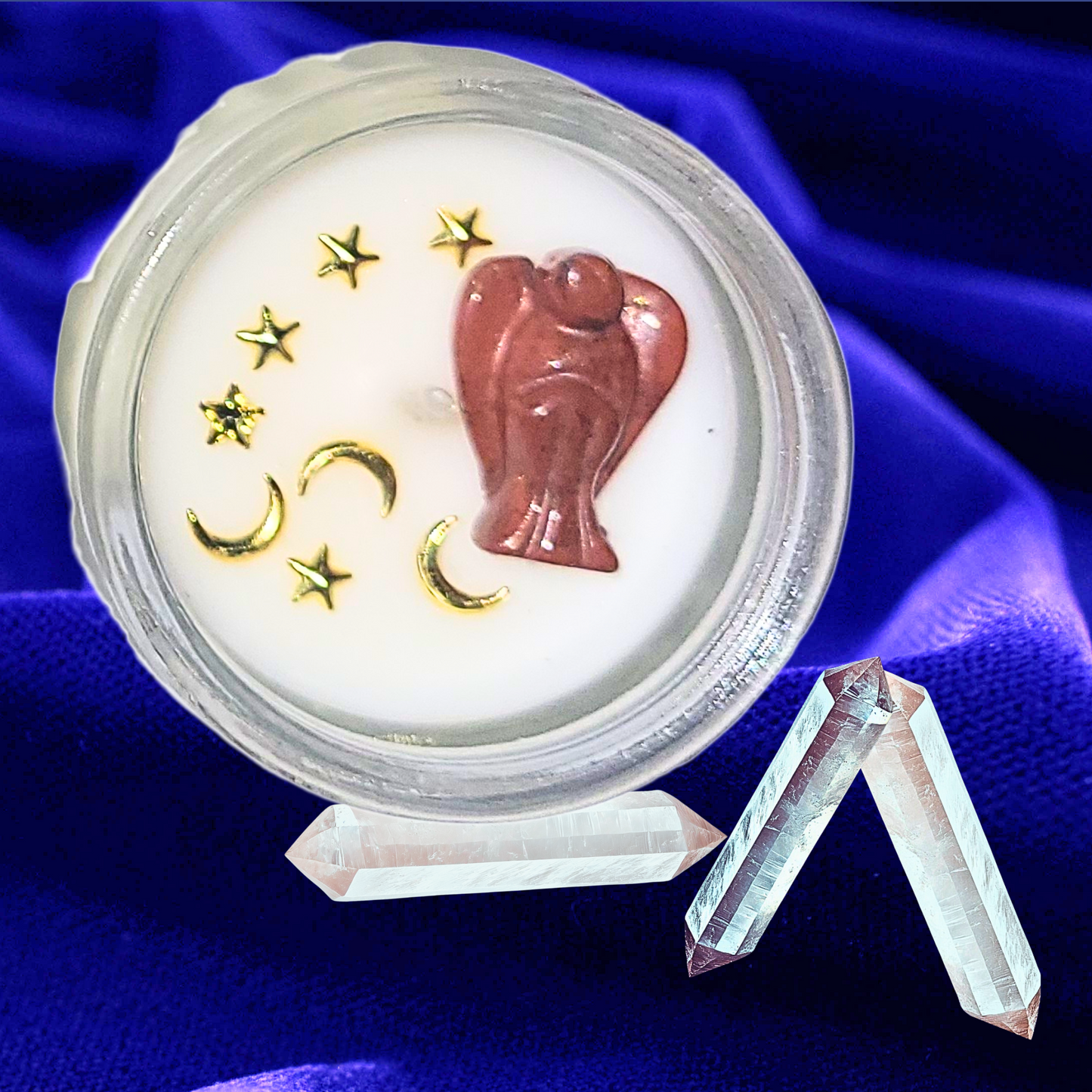 Angel Blessings Candles: Gemstone Angel Soy Candles for Divine Protection