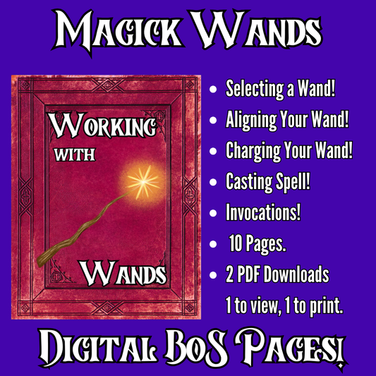 Magick Wand Grimoire - Digital Spellbook for Magical Practice Mastery