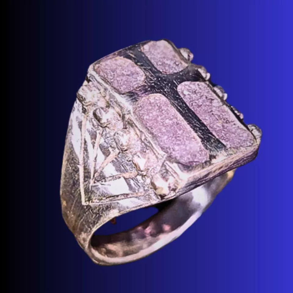 Brotherhood Protection Ring - Sacred Cross for Strength & Defense