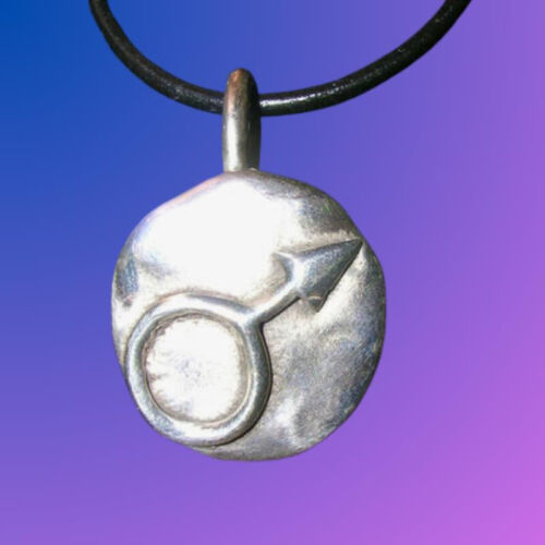 Alchemy Symbol Pendant - Mars Energy for Strength & Transformation