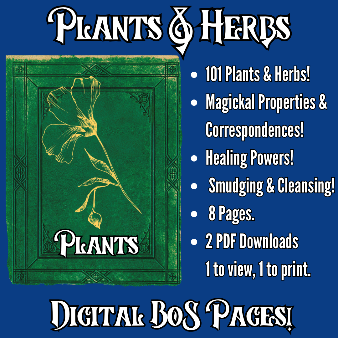 Magical Healing Herbs & Plants Grimoire Pages PDF - Perfect Digital Spell book