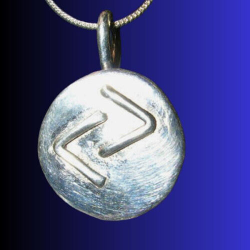 Jera Rune Pendant - Good Luck & Nature's Balance in Magical Silver Charm